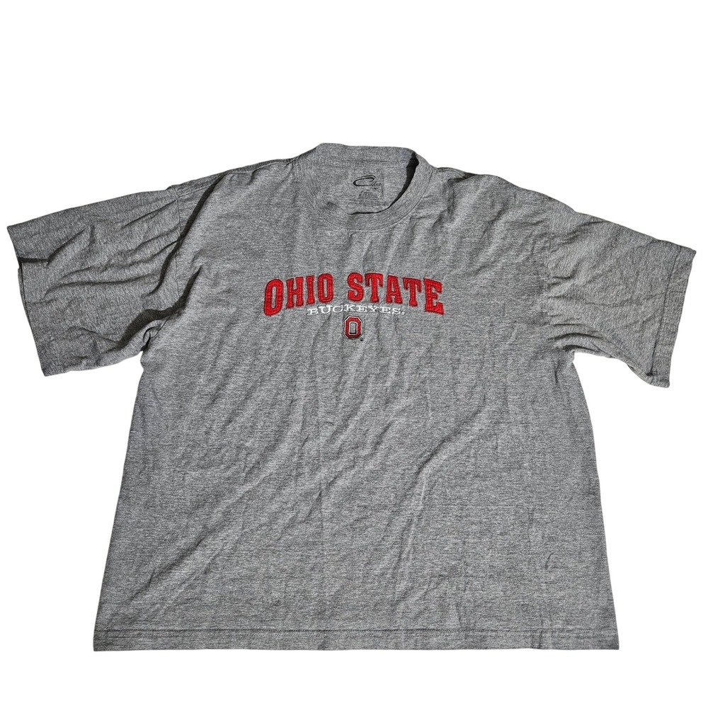 Cadre Embroidered Ohio State Buckeyes T-Shirt Mens XL Grey Embroidered NCAA Tee